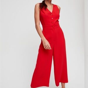 ARITZIA LITTLE MOON LAVENDER JUMPSUIT IN GOJI BERRY LIKE NEW
